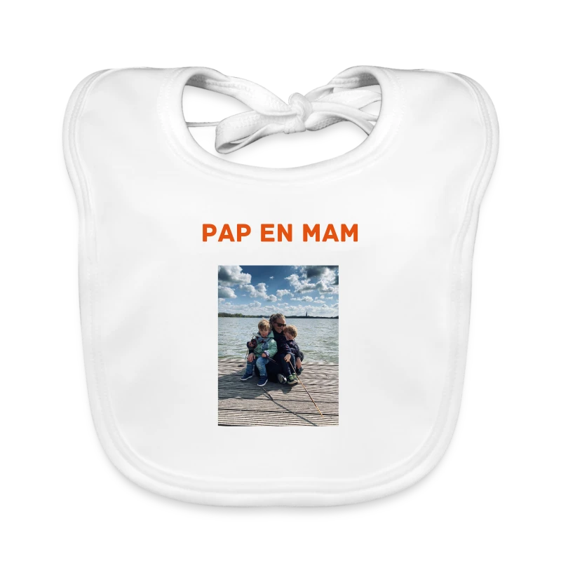 Wit slabbetje met een persoonlijke foto