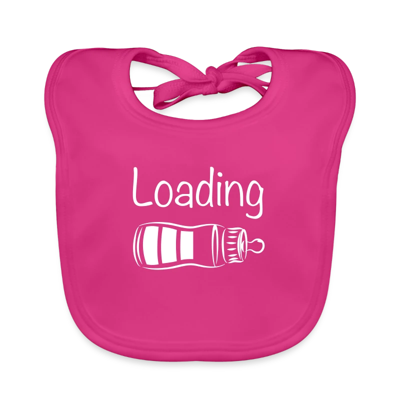 Fuchsia slabbetje als basis voor een eigen illustratie